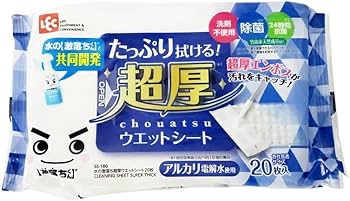 Amazon | 水の激落ち 超厚ウェットシート 20枚入 | 割主烹従 飛竜